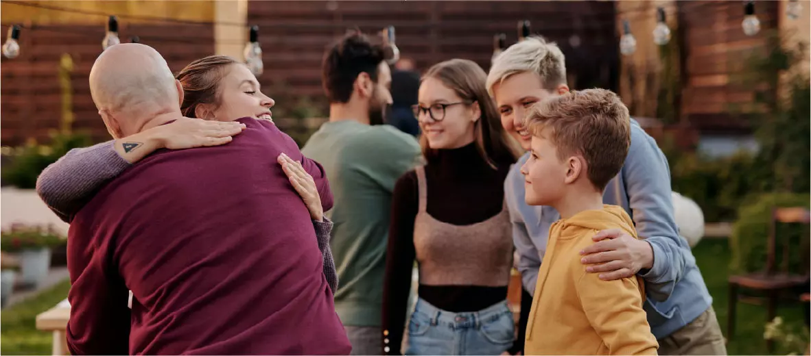 family hugging