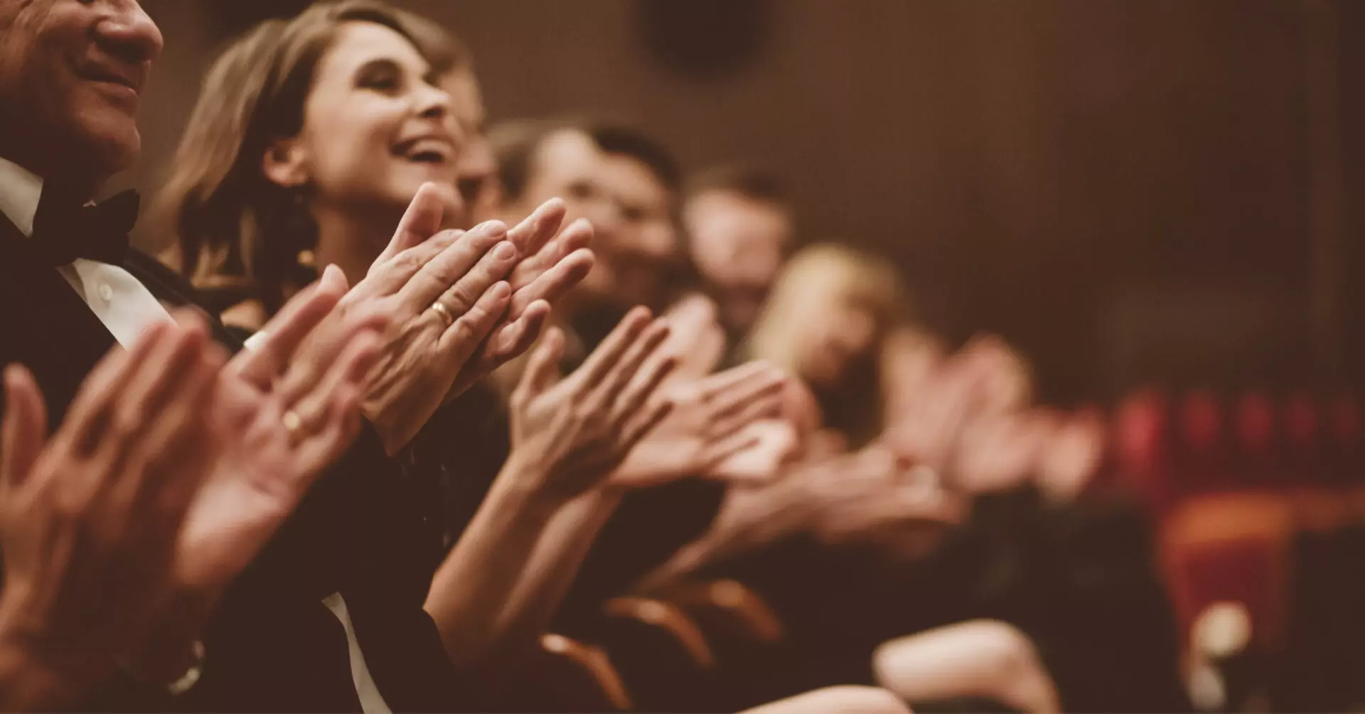 people clapping at church