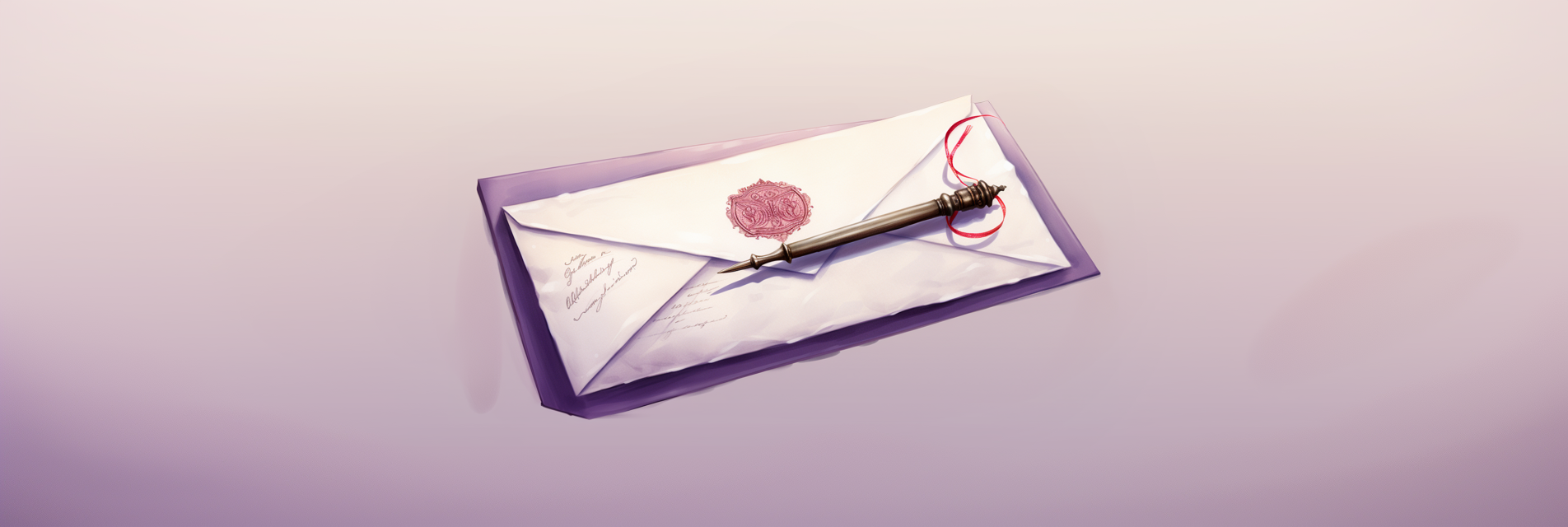 a graphic of an invitation with a seal and pen asking someone for a donation
