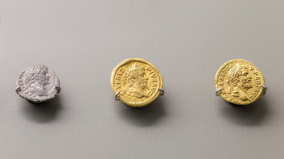three ancient coins