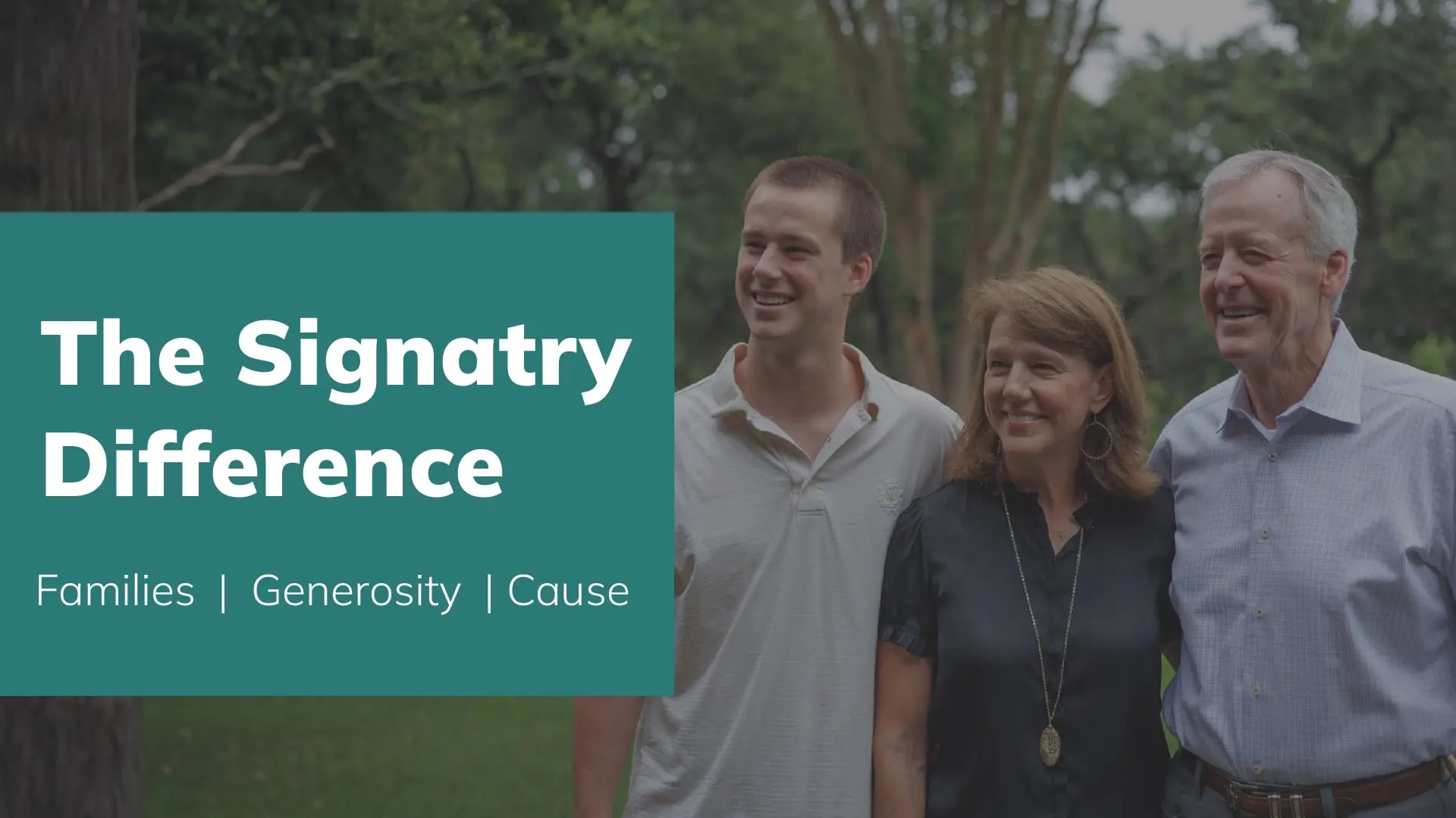 The Signatry is for families who give generously to causes.