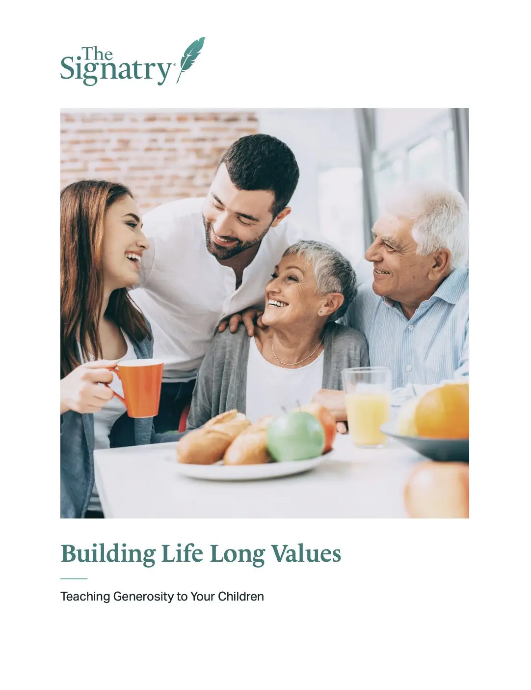Cover page for the "Building Lifelong Values" guide