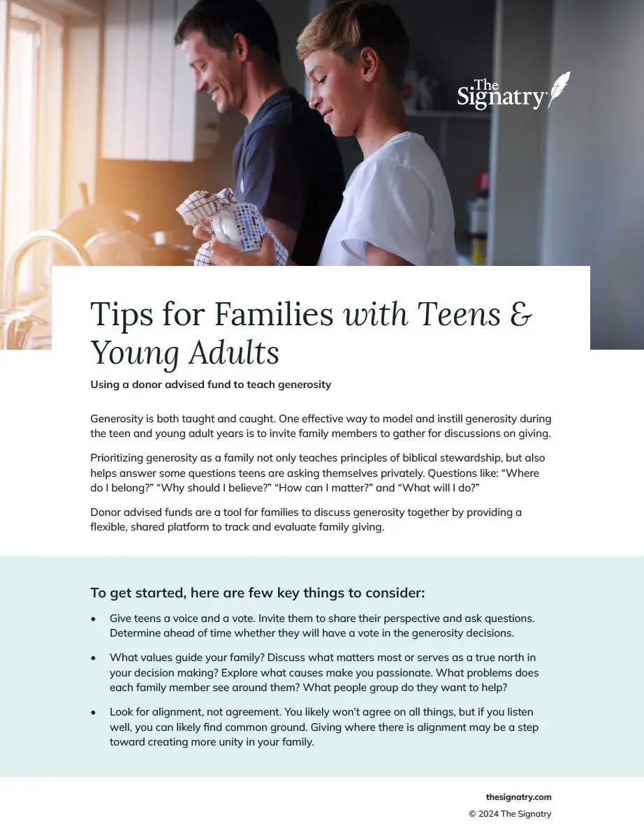 Tips for Families with Teens and Young Adults